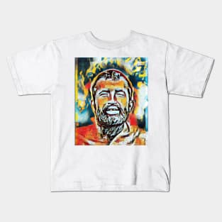 Ramakrishna Abstract Portrait | Ramakrishna Artwork 7 Kids T-Shirt